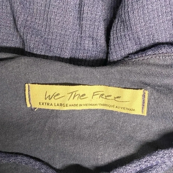 NWT Women’s XL Cropped Waffle Knit Top Open Tie Back Blouson Boho Festival - Picture 7 of 9